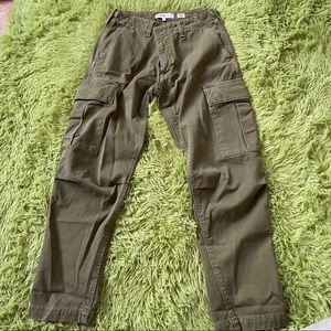 RE/DONE army green cargo pants